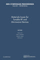 Book cover of: Materials Issues for Tunable RF and Microwave Devices: Volume 603. By: Quanxi Jia