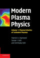 Book cover of: Modern Plasma Physics: Volume 1, Physical Kinetics of Turbulent Plasmas. By: Patrick H. Diamond