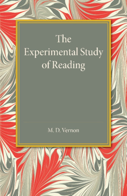 Book cover of: Experimental Study of Reading. By: M. D. Vernon