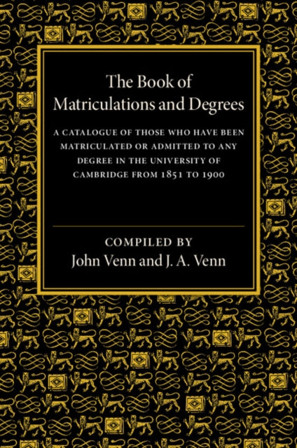 Book cover of: Book of Matriculations and Degrees. By: John Venn