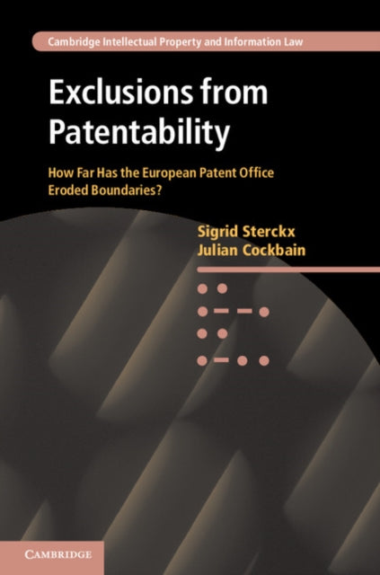 Book cover of: Exclusions from Patentability. By: Sigrid Sterckx