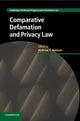 Book cover of: Comparative Defamation and Privacy Law