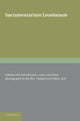 Book cover of: Sacramentarium Leonianum. By: Charles Lett Feltoe