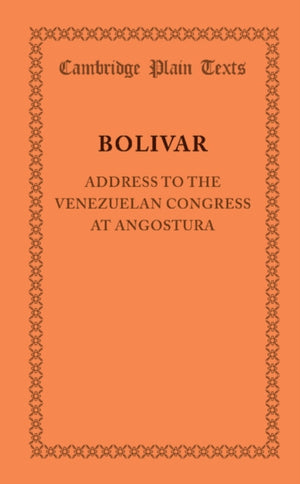 Address to the Venezuelan Congress at Angostura
