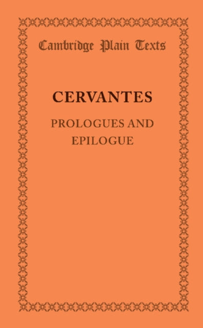 Book cover of: Prologues and Epilogue. By: Miguel de Cervantes Saavedra