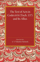 Book cover of: Text of Acts in Codex 614 (Tisch. 137) and its Allies. By: A. V. Valentine-Richards