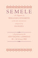 Book cover of: Semele. By: William Congreve