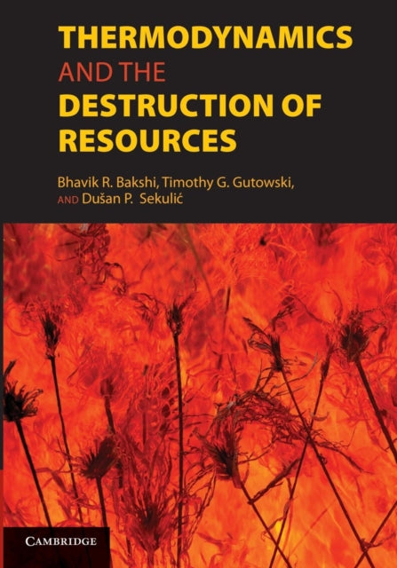 Book cover of: Thermodynamics and the Destruction of Resources. By: Bhavik R. Bakshi