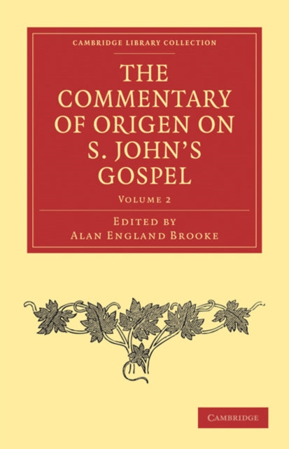 Book cover of: Commentary of Origen on S. John's Gospel. By: Origen