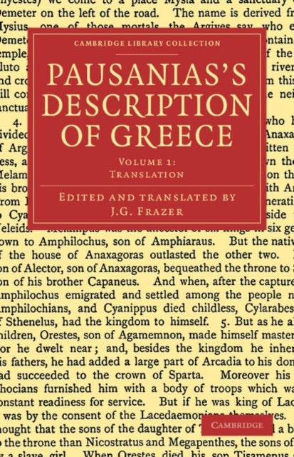 Book cover of: Pausanias's Description of Greece. By: J. G. Frazer