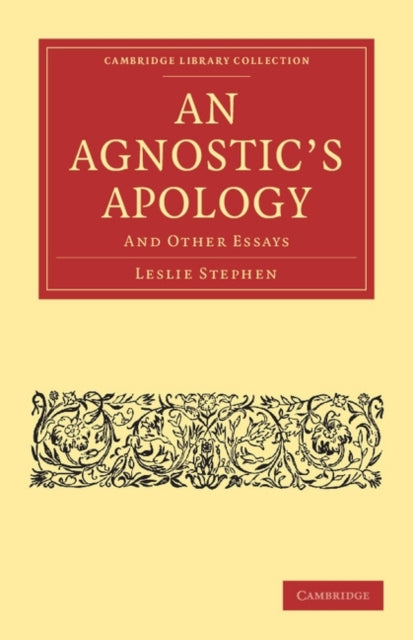 Book cover of: Agnostic's Apology. By: Leslie Stephen