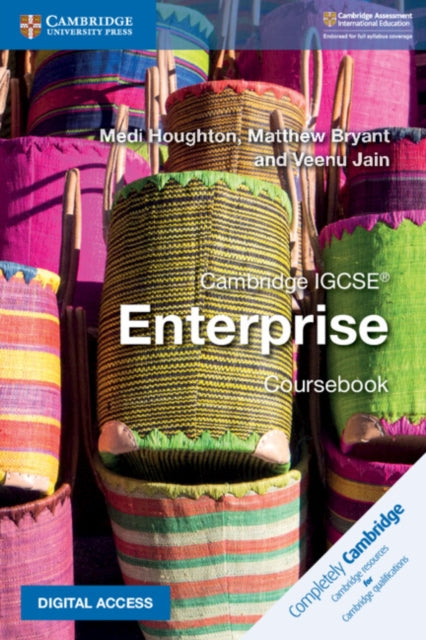 Book cover of: Cambridge IGCSE® Enterprise Coursebook with Digital Access (2 Years). By: Medi Houghton