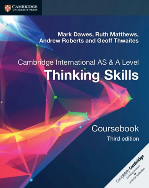 Cambridge International AS/A Level  Thinking Skills Coursebook 9781108441049 Mark Dawes