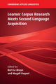 Book cover of: Learner Corpus Research Meets Second Language Acquisition. By: Bert Le Bruyn