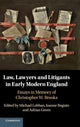 Book cover of: Law, Lawyers and Litigants in Early Modern England. By: C. W. Brooks