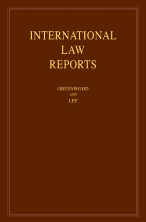 International Law Reports: Volume 187