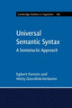 Book cover of: Universal Semantic Syntax. By: Egbert Lambertus Johan Fortuin