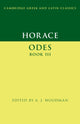 Book cover of: Horace: Odes Book III. By: A. J. Woodman