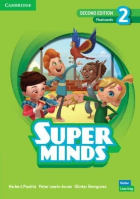 Book cover of: Super Minds Level 2 Flashcards British English. By: Herbert Puchta