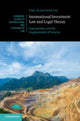 Book cover of: International Investment Law and Legal Theory. By: Jörg Kammerhofer