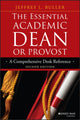 Book cover of: Essential Academic Dean or Provost. By: Jeffrey L. Buller