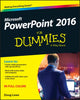 Book cover of: PowerPoint 2016 For Dummies. By: Doug Lowe