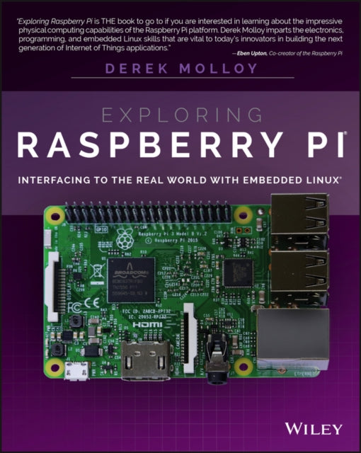 Book cover of: Exploring Raspberry Pi. By: Derek Molloy