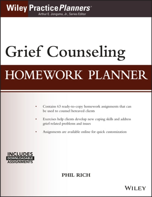 Book cover of: Grief Counseling Homework Planner, (with Download). By: Phil Rich