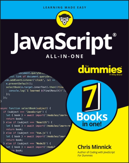 Book cover of: JavaScript All-in-One For Dummies. By: Chris Minnick