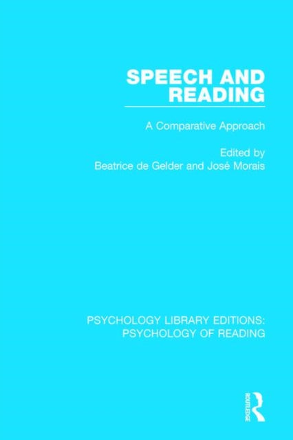 Book cover of: Speech and Reading
