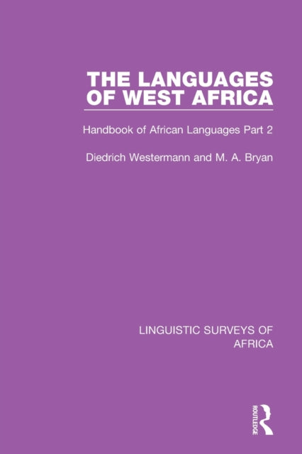 Book cover of: Languages of West Africa. By: Diedrich Westermann