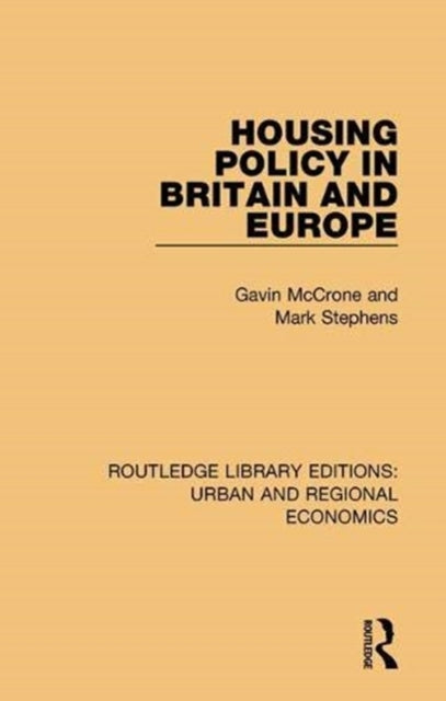 Book cover of: Housing Policy in Britain and Europe. By: Gavin McCrone