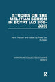 Book cover of: Studies on the Melitian Schism in Egypt (AD 306–335). By: Hans Hauben