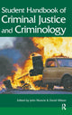 Book cover of: Student Handbook of Criminal Justice and Criminology. By: John Muncie