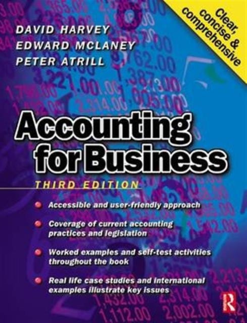 Book cover of: Accounting for Business. By: David Harvey