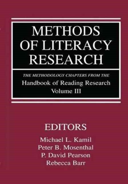 Book cover of: Methods of Literacy Research. By: Michael L. Kamil