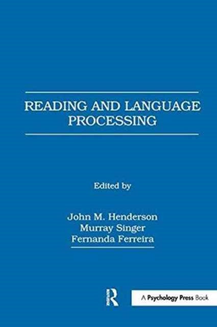 Book cover of: Reading and Language Processing. By: John M. Henderson