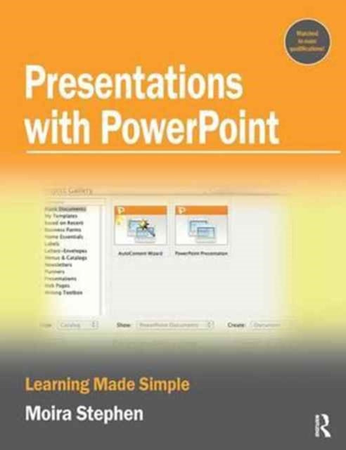 Book cover of: Presentations with PowerPoint. By: Moira Stephen