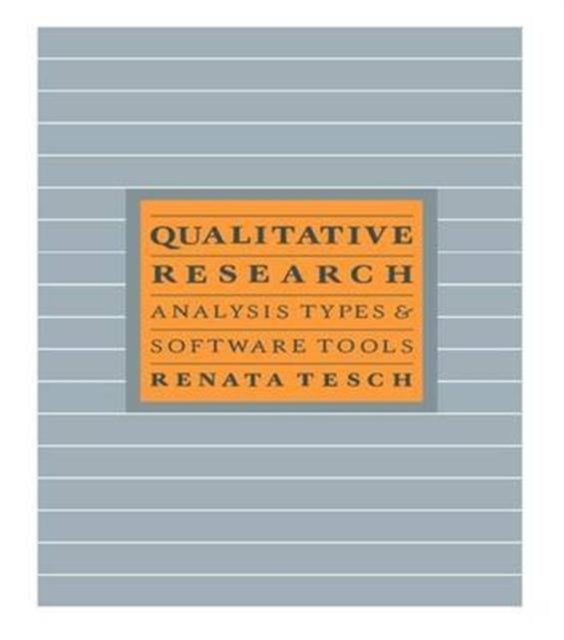 Book cover of: Qualitative Research: Analysis Types and Software. By: Renata Tesch