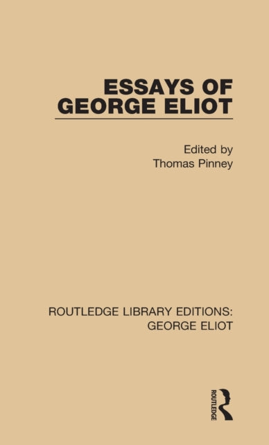 Book cover of: Essays of George Eliot. By: Ian Adam