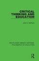 Book cover of: Critical Thinking and Education. By: John E. McPeck