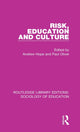 Book cover of: Risk, Education and Culture. By: Andrew Hope