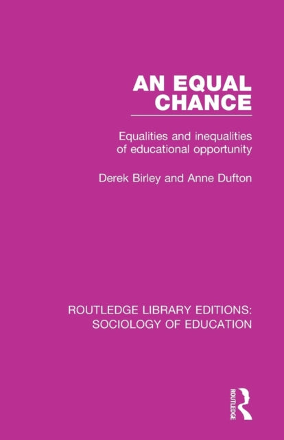 Book cover of: Equal Chance. By: Derek Birley