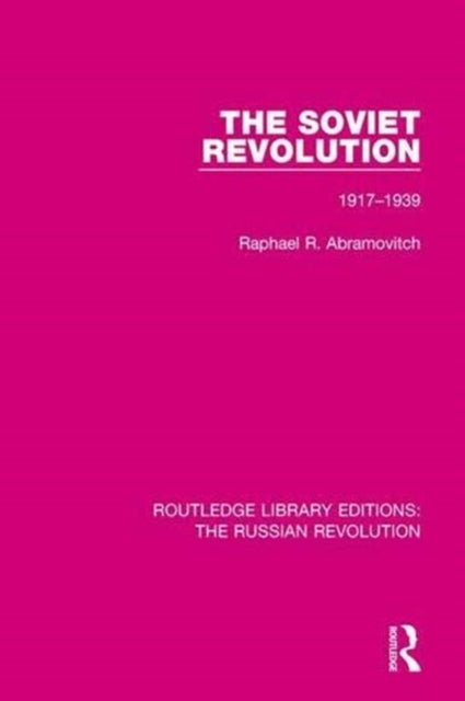Book cover of: Soviet Revolution. By: Raphael R. Abramovitch