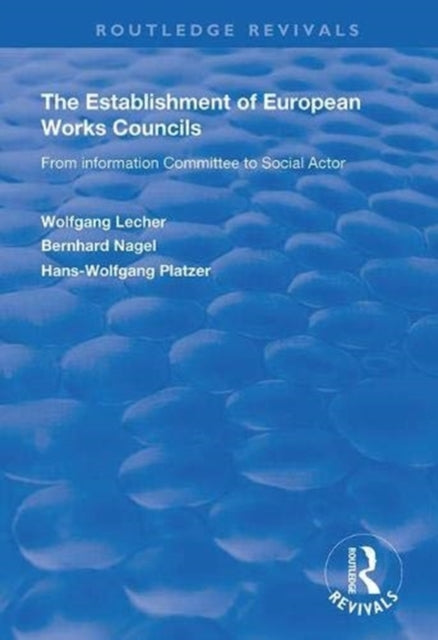 Book cover of: Establishment of European Works Councils