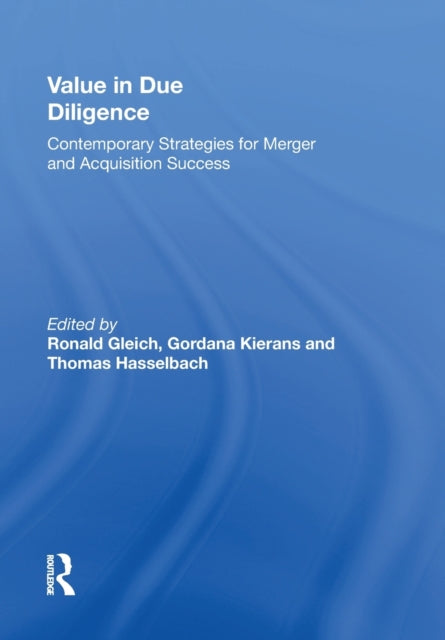 Book cover of: Value in Due Diligence. By: Ronald Gleich