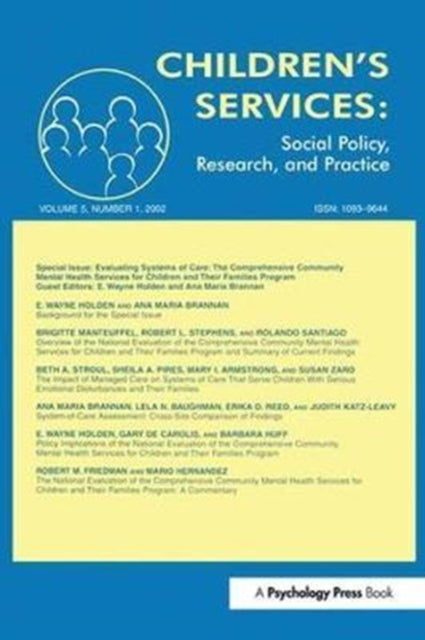 Evaluating Systems of Care