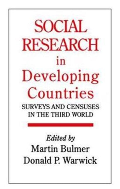 Book cover of: Social Research In Developing Countries. By: Martin Bulmer