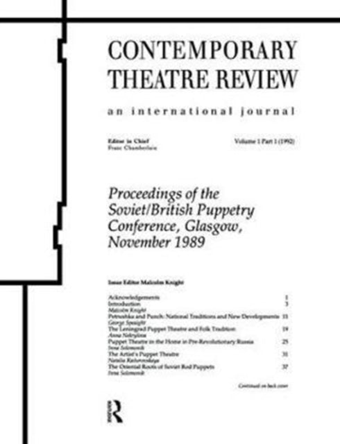 Book cover of: Proceedings of the Soviet/British Puppetry Conference. By: Malcome Knight