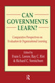 Book cover of: Can Governments Learn?. By: Frans L. Leeuw